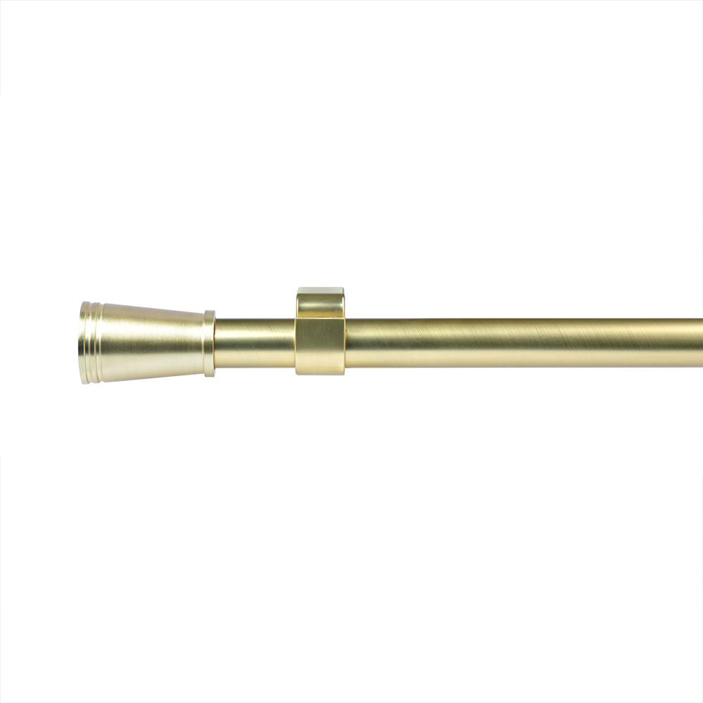 0.6mm Thickness Iron Curtain Rod Modern Finial Style OEM Length