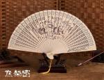 Small Chinese Wooden Hand Fans Carved Personalized Folding Fans For Weddings
