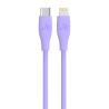 Buy cheap Charming Flower Silicone Charging Cable Embellished Purple USB - C/Lightning Cable from wholesalers