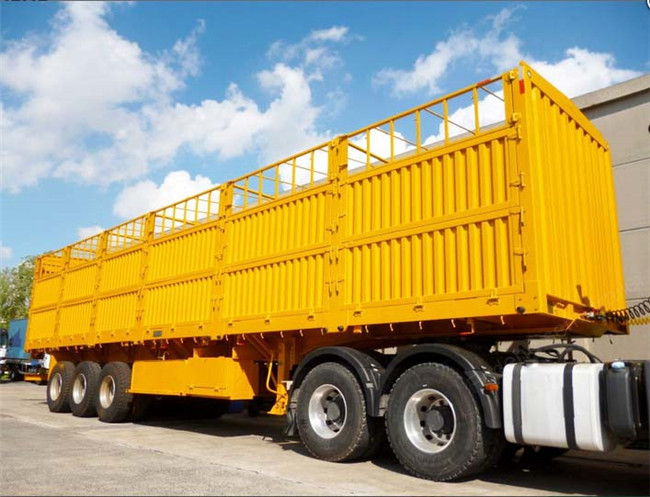 Tri Axle Livestock Semi Trailers / 40 Foot Steel Cattle Stock Trailers