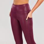 75% Polyester 25% Spandex Womens Yoga Leggings With Phone Pocket