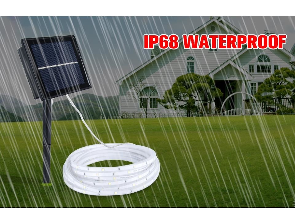 ROHS Practical Solar Strip Light Outdoor 2835 SMD Remote Control