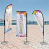 Buy cheap Fiberglass Outdoor Banner Flags 2.8m Digital Printing Feather shape For Beach from wholesalers