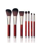 Luxury Wooden Handle Makeup Brush Set , 7pcs Real Perfection Makeup Brushes