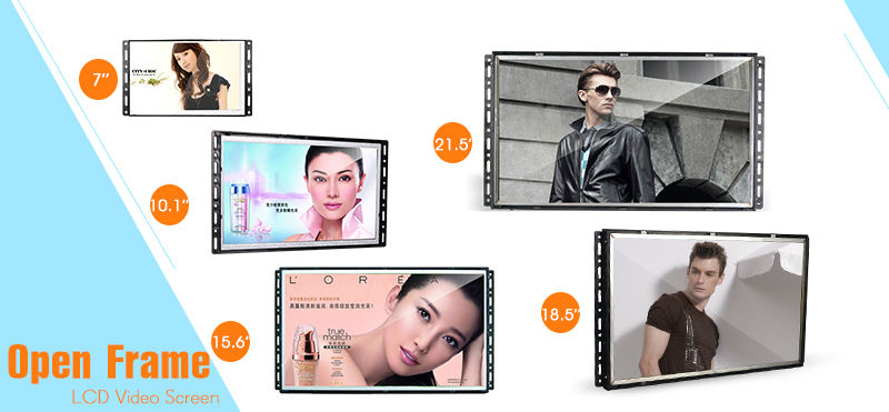 18.5 Inch Advertising Open Frame LCD Screen With 20000 Hours Long Using Life