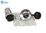 Round Flange And Dust Cover 8 9 10 12 Pin Circular Connectors For Panel Mounting