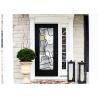Buy cheap Natural Lighting Elegant Inlaid Wrought Iron Door Glass For Building Hand Forged Dignified from wholesalers
