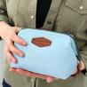 Buy cheap Digital Printing Logo Pure Color Canvas Makeup Cosmetic Bag from wholesalers
