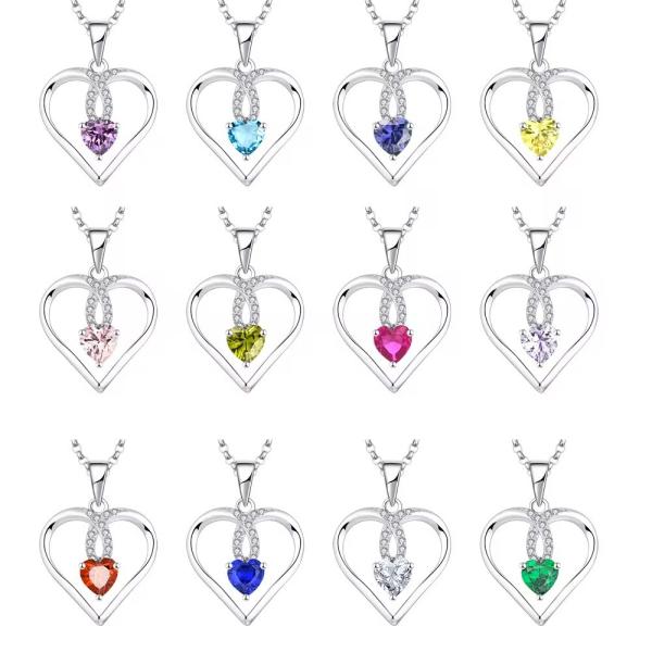 Buy cheap YASVITTI High Quality Sparkling Heart 5A Zirconia Necklace Rhodium Plated 925 Sterling Silver Necklace Jewelry from wholesalers