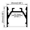 Buy cheap Square Aluminium Channel For LED Strip Lighting 25mm x 25mm Dimension from wholesalers