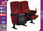 Molded PU Foam Flame Retardant Theatre Seating Chairs Center Distance 580mm