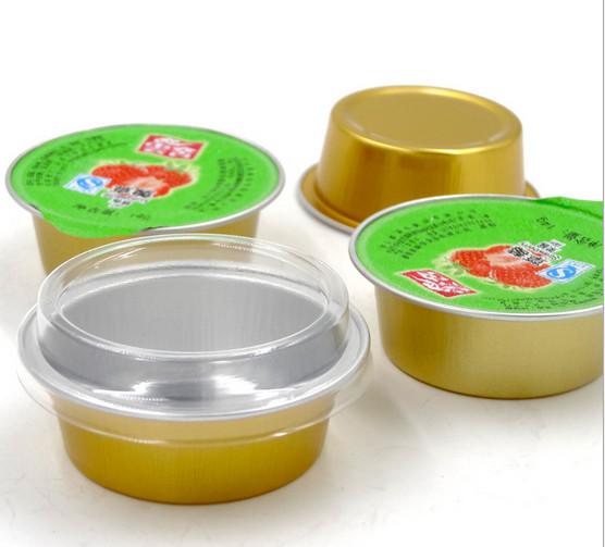 Buy cheap Circular aluminum foil cups Jam cup of pet food Can be heat sealing 25 ml Jam box butter box from wholesalers