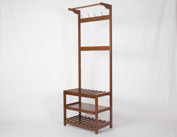 Buy cheap Home / Office Walnut Coat Hanger Stand Elegant Solid Wood W60*D35*H167CM from wholesalers
