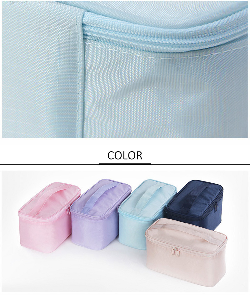 Eco Friendly Zippered Totes Large Capacity Cosmetic Bag Custom