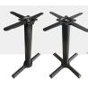 Buy cheap Cast Iron Cross Table bases Black wrinkle powder coated Outdoor bistro table leg from wholesalers
