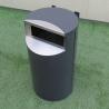 Buy cheap Public Round Dia 315*580H Mm Steel Outdoor Trash Can from wholesalers