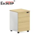 Wood 3 Drawer Fireproof File Cabinet Living Room Filing Cabinets