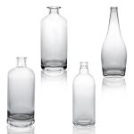 Glass bottle Whisky Glass Vodka Gin Rum bottle with cork 375ml 500ml 700ml 750ml