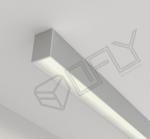 Prismatic Cover Anti-Dazzle Aluminium LED Channel Surface Mounted LED Profile