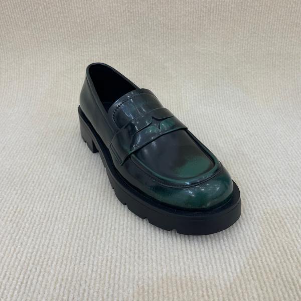 Buy cheap Fashion Green Platform Loafers Modern Leather Platform Loafers from wholesalers