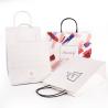 Buy cheap ISO9001 Custom Printed Paper Carrying Shopping Bags 120g 140g White Brown from wholesalers