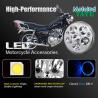 Buy cheap 5.75 Inch GN125 Motorcycle Headlight High Low Beam and Blue DRL for Optimal Visibility from wholesalers
