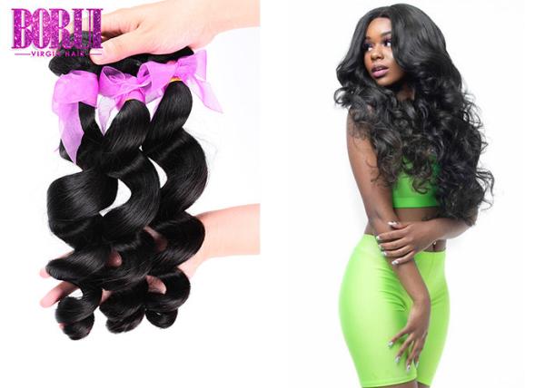 Buy cheap Loose Wave Bundles Indian Human Hair Extensions Cuticle Agligned Virgin Hair from wholesalers