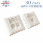 RJ45 Network Faceplate 2 Port 86 Type Wall Face Plate For Telephone / Workstatio