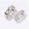 Buy cheap 4.5g 6.5g 18K Gold Diamond Rings Couples Cross Promise Rings from wholesalers