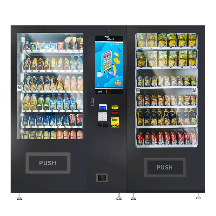 Cooling Heat Bottle Can Snack Drink Smart Vending Machine Coin Note Payment