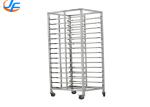 RK Bakeware China 15 Trays Stainless Steel Baking Tray Trolley Buffet Service