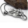 Buy cheap Fashion 925 Silver Plated Men's Stainless Steel Rope Chain Dragon Pendant Necklace(SP164) from wholesalers