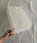 Plastic Rectangular White Supermarket Kitchen Ice Tray Food Square Basin