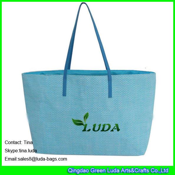 Buy cheap LUDA blue cheap handbags online paper straw beach bags and totes from wholesalers