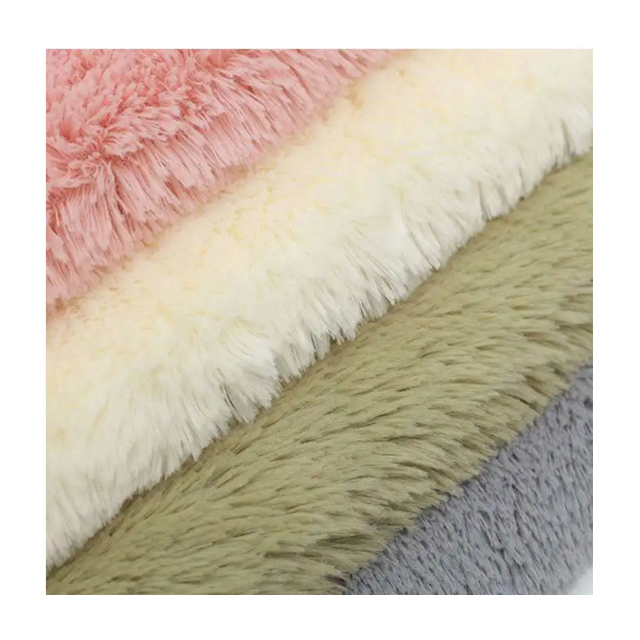 20mm Pile Length Tricot Knitted Solid Color PV Plush Fabric for Soft Toys and Blankets