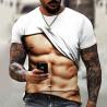 Buy cheap Muscle Men T Shirt Abs 3D Printing Personality Short Sleeve Summer Top from wholesalers
