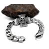 Buy cheap Gothic Skull Cross Stainless Steel Id Bracelet for Men Vintage Old Metal Finishing (JCE456) from wholesalers