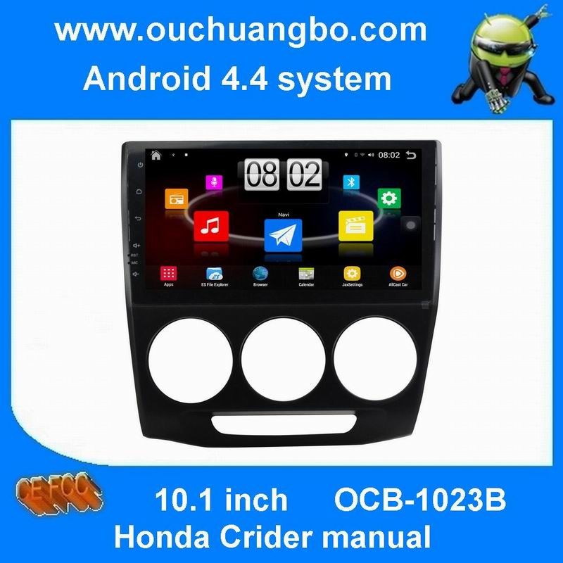 Ouchuangbo 1024*600 android 4.4 capacitive touch screen gps player for Honda Crider manual DVD radio BT 3G Wifi