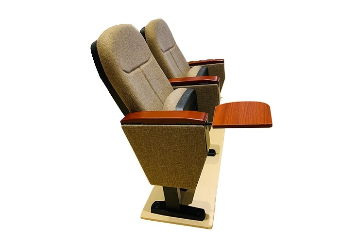 Retractable Solid Rubber Wood Armrest Church Auditorium Chairs