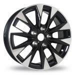 OEM Nissan Replica Wheels 66.1 16 17 Inch Black Alloy Rims 16x6.5 17x6.5