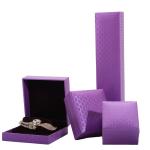 Pendant Bracelet Necklace Ring Jewelry Box Purple Paper Packaging Hot Stamping