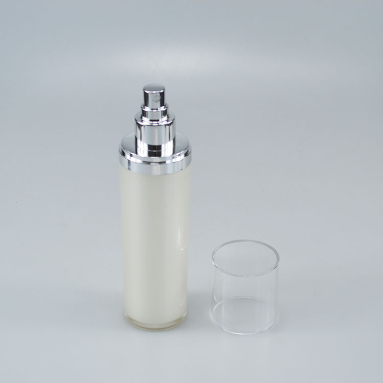 Acrylic Collar Plastic Cosmetic Cream Bottle for Skincare Lotion Pump Industrial