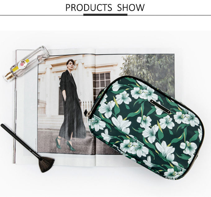 Custom Personalized Green Polyester Women Toiletry Pouch