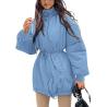 Buy cheap 100% Polyester Belted Ladies Long Puffer Coat Jackets Zipper Closure from wholesalers
