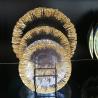 Buy cheap Golden Color Dessert Glass Charger Plates , Decorative Charger Plates For Wedding from wholesalers