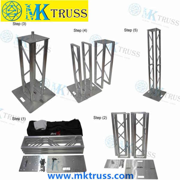 Buy cheap 50*2mm Square Aluminum Stage Truss FLEX TOWER PLATFORM TOTEM PACKAGE with Carrying Bag from wholesalers