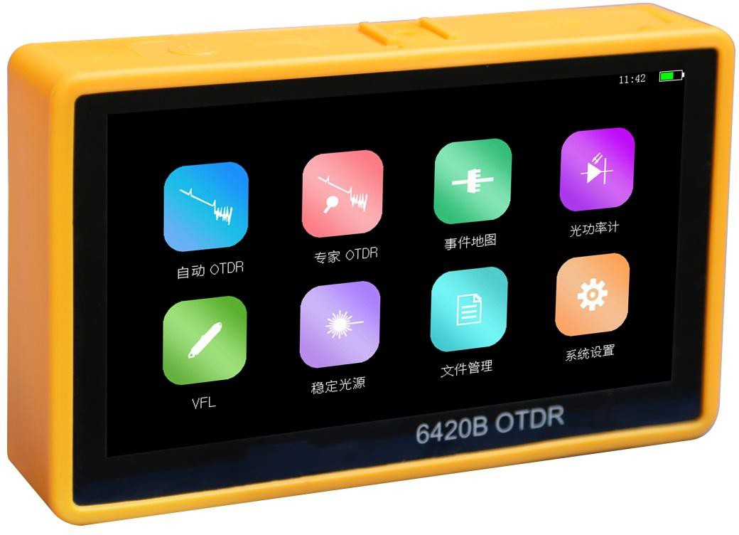 28dB 7" Extra Large Touchscreen mini OTDR Must-Have for Fiber Optic Manufacture