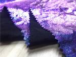 Anti - Mildew Garment Leather Fabric 54" Width Purple Color Customized Printed