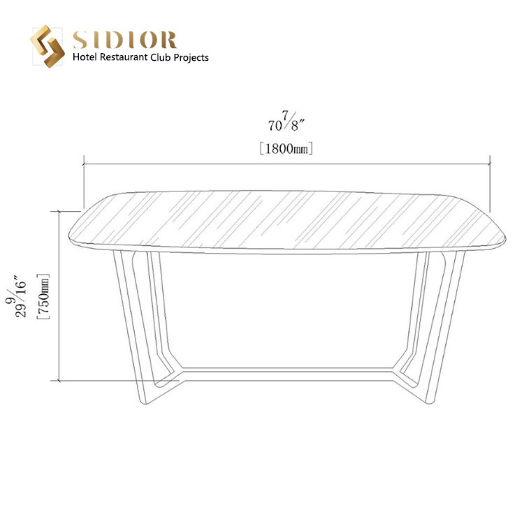 Black Marble Dining Table Set 75cm height