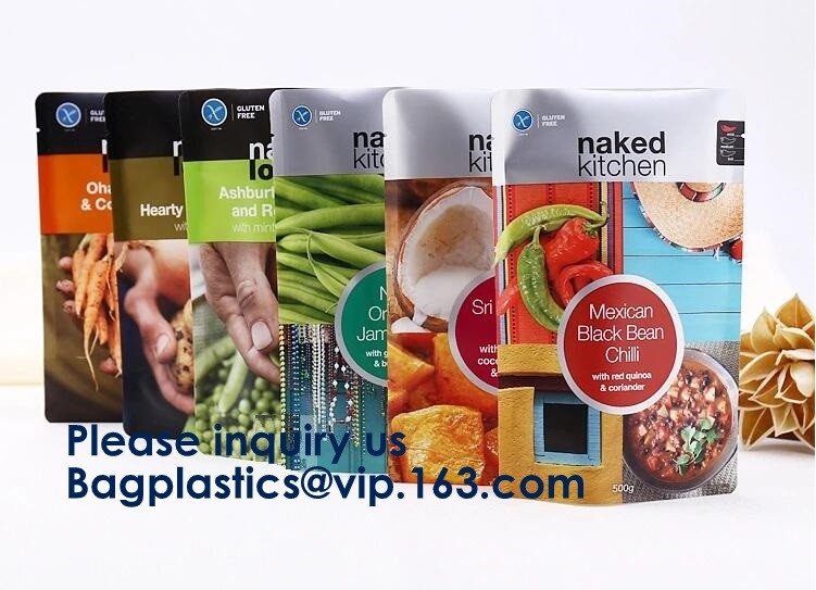 Stand Up Zipper Oven Microwave Cooking Bags /Retort Pouch/Microwave Bag For Liquid Organic Soup Packaging Bagease